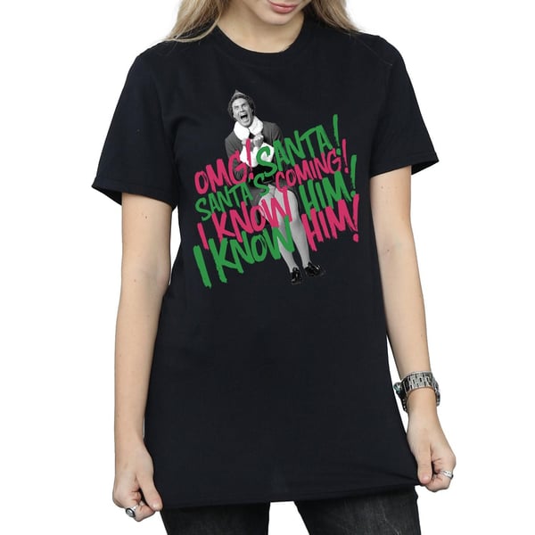 Elf Womens/Ladies Santa´s Coming Cotton Boyfriend T-Shirt