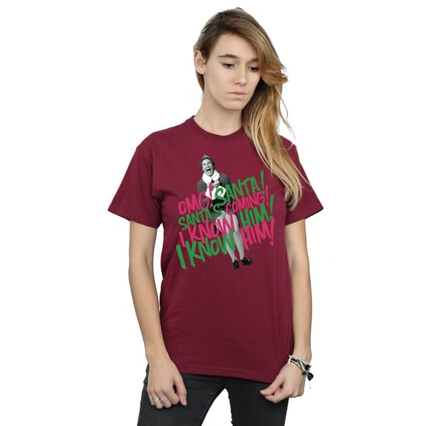 Elf Womens/Ladies Santa´s Coming Cotton Boyfriend T-Shirt