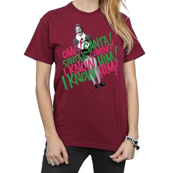 Elf Womens/Ladies Santa´s Coming Cotton Boyfriend T-Shirt