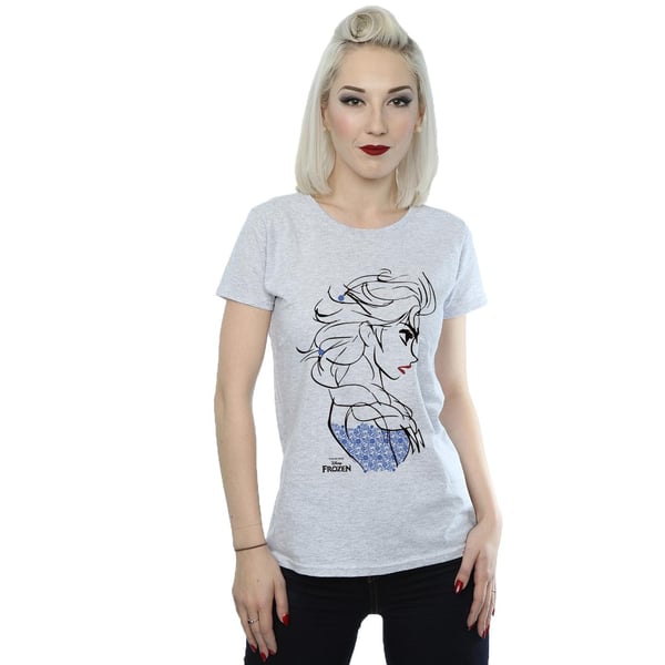Disney Womens/Ladies Frozen Elsa Sketch Cotton T-Shirt