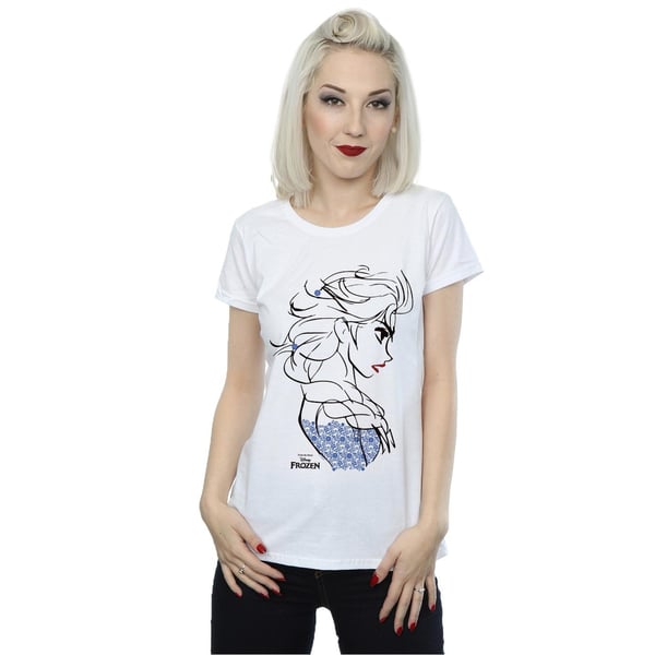 Disney Womens/Ladies Frozen Elsa Sketch Cotton T-Shirt