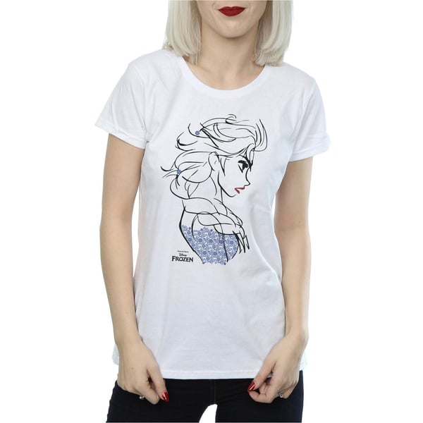 Disney Womens/Ladies Frozen Elsa Sketch Cotton T-Shirt