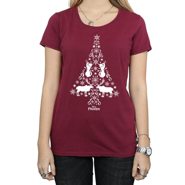 Disney Womens/Ladies Frozen Christmas Tree Cotton T-Shirt