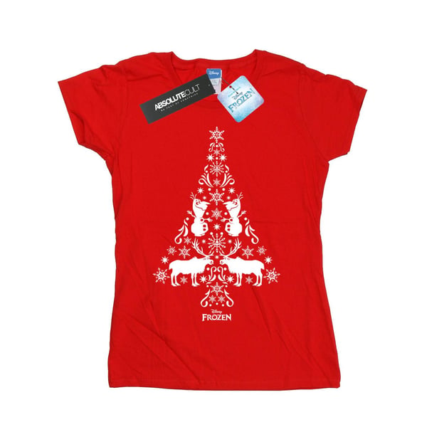 Disney Womens/Ladies Frozen Christmas Tree Cotton T-Shirt