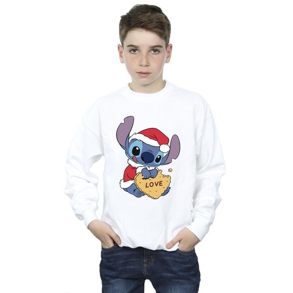 Disney Boys Lilo And Stitch Christmas Love Biscuit Sweatshirt