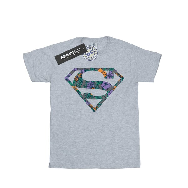 DC Comics Miesten Teräsmies Kukkakuvioinen Logo 1 T-paita