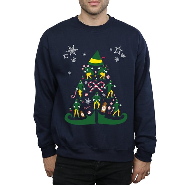 Elf Mens Christmas Tree Sweatshirt