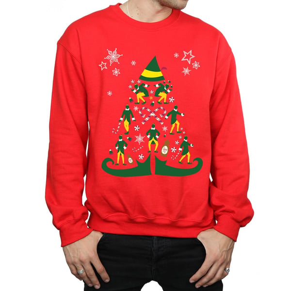 Elf Mens Christmas Tree Sweatshirt