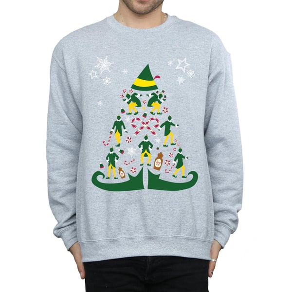 Elf Mens Christmas Tree Sweatshirt