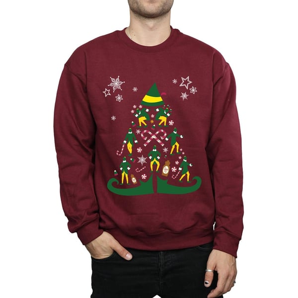 Elf Mens Christmas Tree Sweatshirt