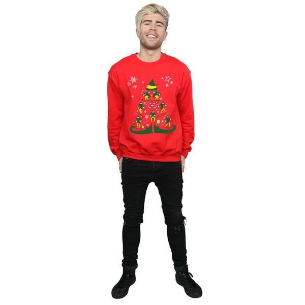 Elf Mens Christmas Tree Sweatshirt