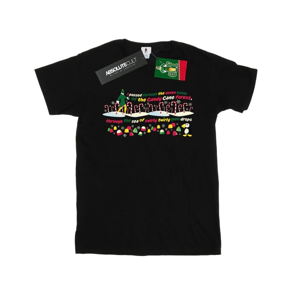 Elf Dam/Dam Candy Cane Forest Bomull Boyfriend T-shirt