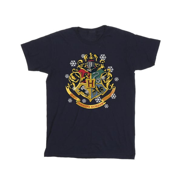 Harry Potter Girls Christmas Crest Cotton T-Shirt