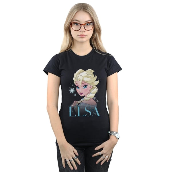 Disney Womens/Ladies Frozen Elsa Snowflake Portrait Cotton T-Shirt