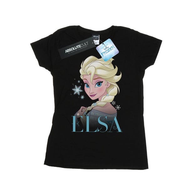 Disney Dam/Dam Frozen Elsa Snowflake Porträtt T-shirt i bomull