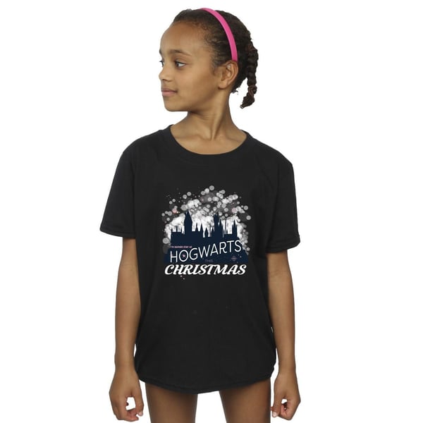 Harry Potter Girls Hogwarts Christmas Cotton T-Shirt