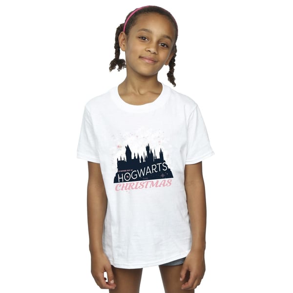 Harry Potter Girls Hogwarts Christmas Cotton T-Shirt