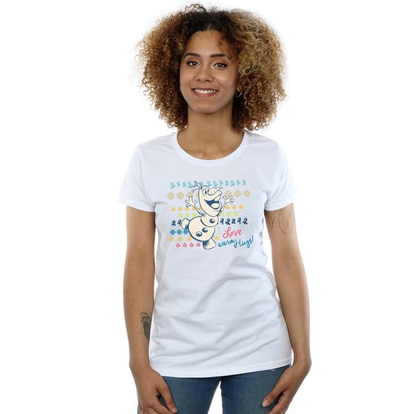 Disney Womens/Ladies Frozen I Love Warm Hugs Cotton T-Shirt