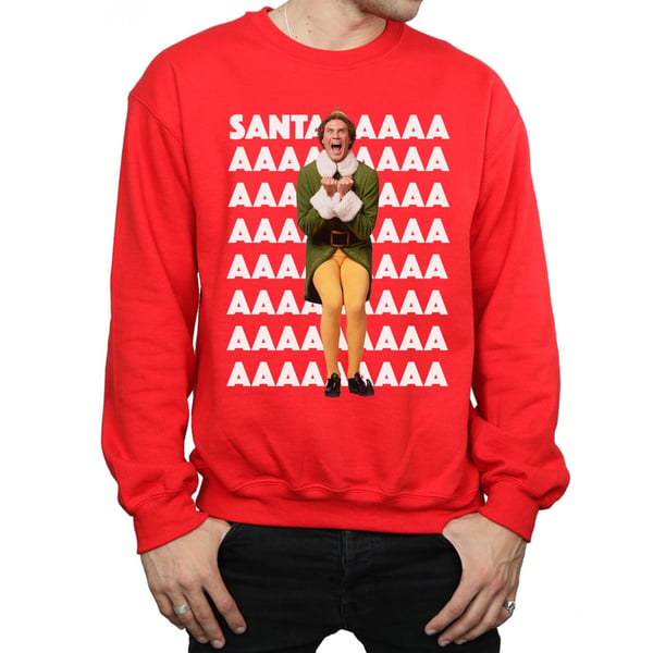 Elf Mens Buddy Santa Scream Sweatshirt