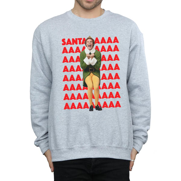 Elf Mens Buddy Santa Scream Sweatshirt