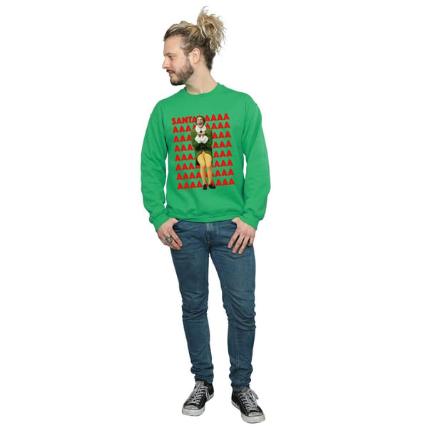 Elf Mens Buddy Santa Scream Sweatshirt