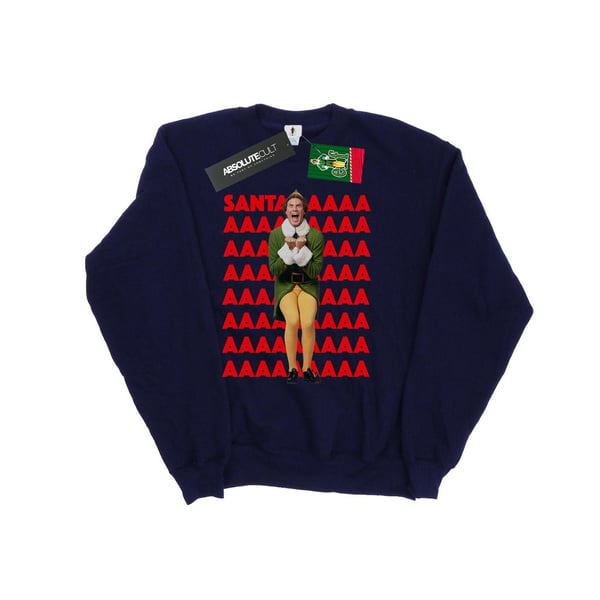 Elf Mens Buddy Santa Scream Sweatshirt