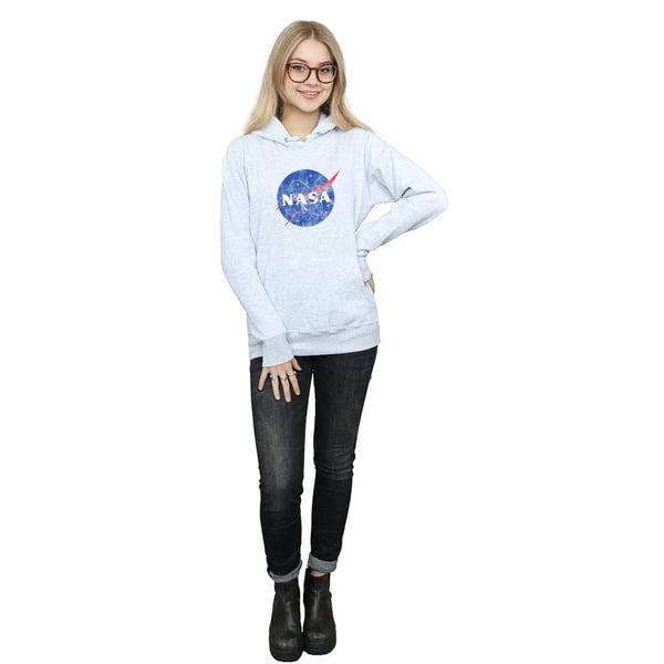 NASA Womens/Ladies Insignia Distressed Hoodie