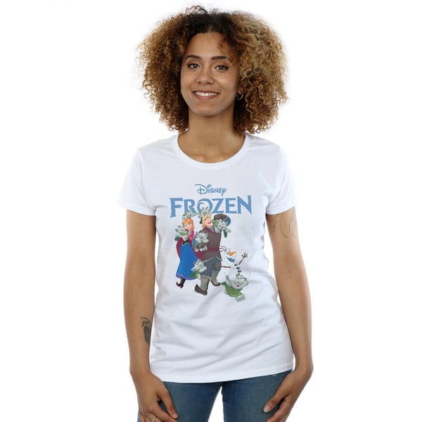 Disney Womens/Ladies Frozen Happy Trolls Cotton T-Shirt
