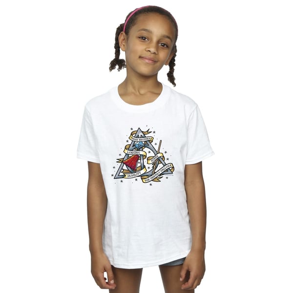 Harry Potter Girls The Deathly Hallows Cotton T-Shirt