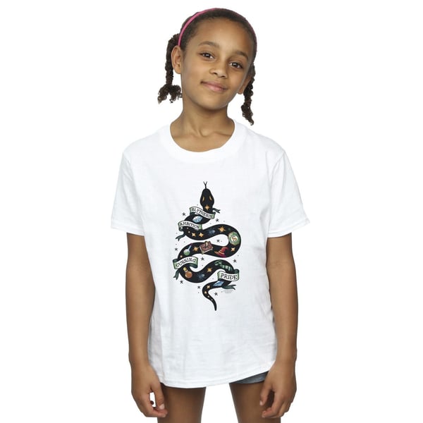 Harry Potter Girls Slytherin Sketch Cotton T-Shirt