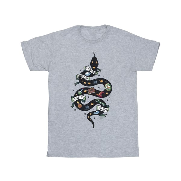 Harry Potter Girls Slytherin Sketch Cotton T-Shirt