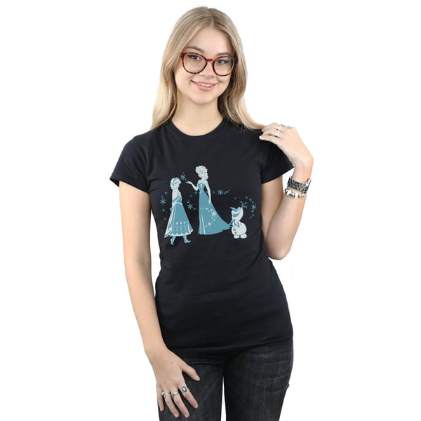 Disney Womens/Ladies Frozen Magic Snowflakes Cotton T-Shirt