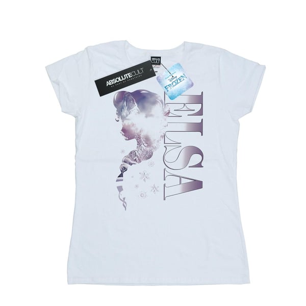 Disney Womens/Ladies Frozen Ice Kingdom Silhouette Cotton T-Shirt