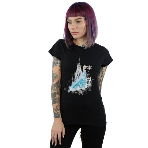 Disney Womens/Ladies Frozen Elsa And Olaf Winter Magic Cotton T-Shirt