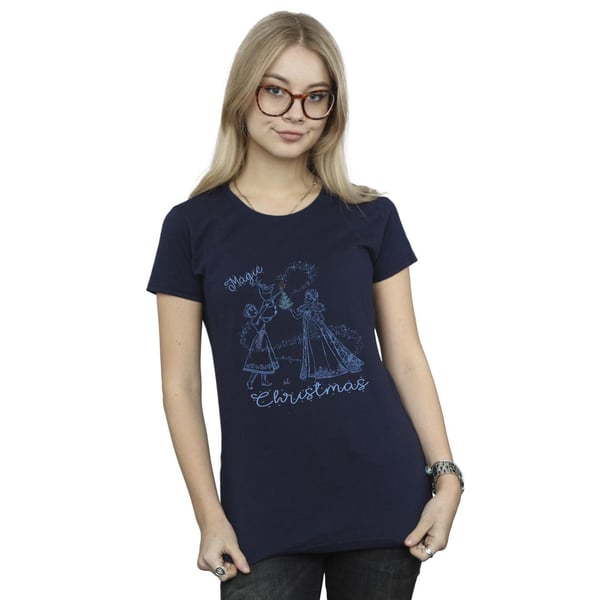 Disney Womens/Ladies Frozen Magic Christmas Cotton T-Shirt