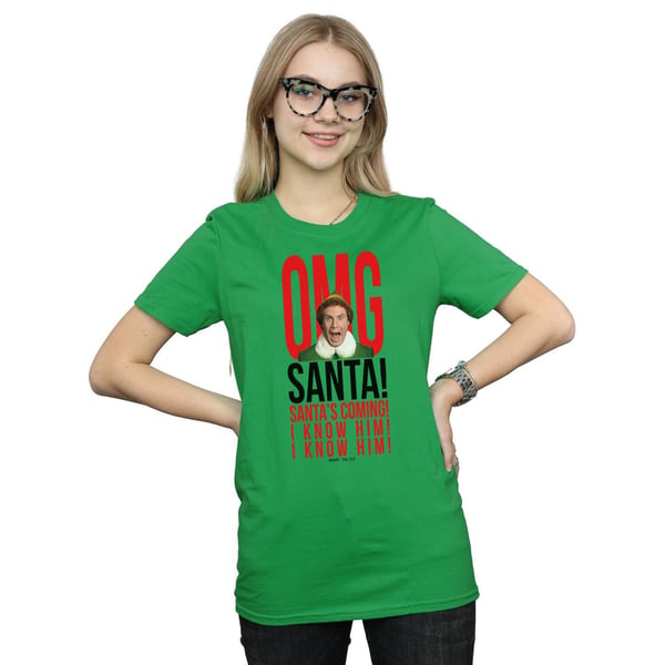 Elf Womens/Ladies OMG Santa I Know Him Cotton Boyfriend T-Shirt
