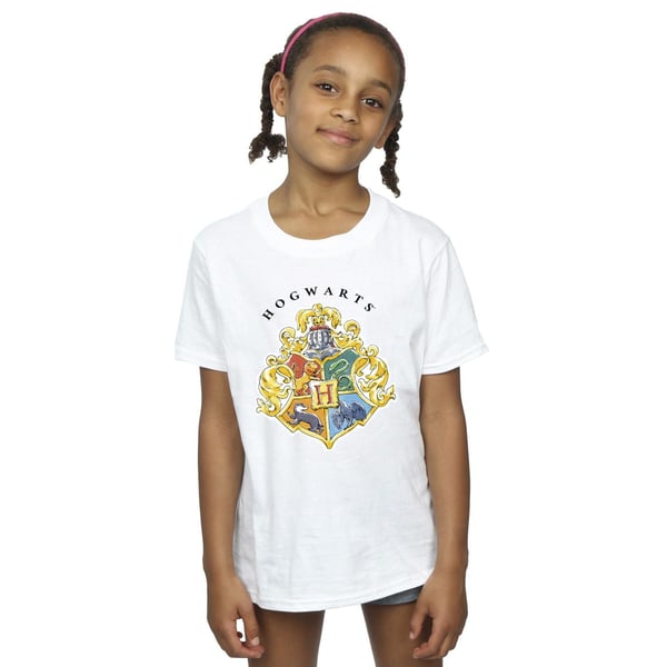 Harry Potter Girls Hogwarts School Emblem Cotton T-Shirt