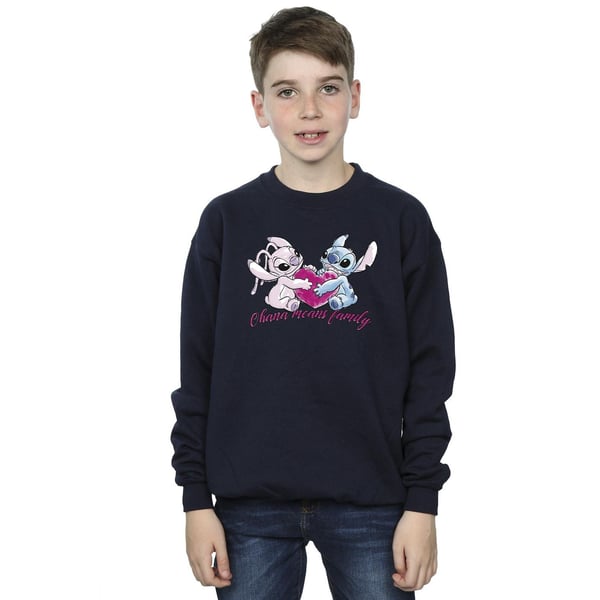 Disney Boys Lilo And Stitch Ohana Heart With Angel Sweatshirt
