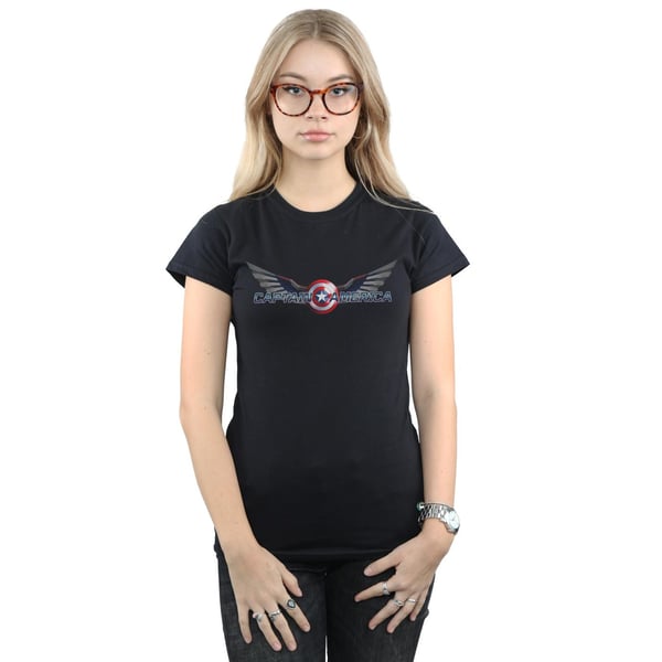Marvel Womens/Ladies Falcon And The Winter Soldier Captain America Logo Cotton T-Shirt