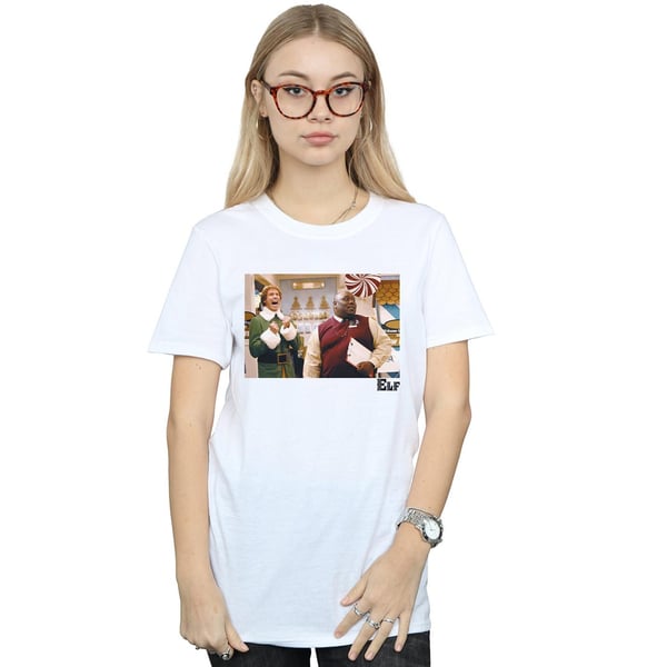 Elf Womens/Ladies Christmas Store Cheer Cotton Boyfriend T-Shirt