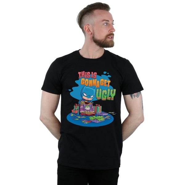 DC Comics Mens Super Friends Batman Joker Christmas Jumper T-Shirt