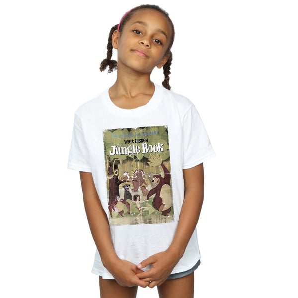 Disney Girls The Jungle Book Retro Poster Cotton T-Shirt
