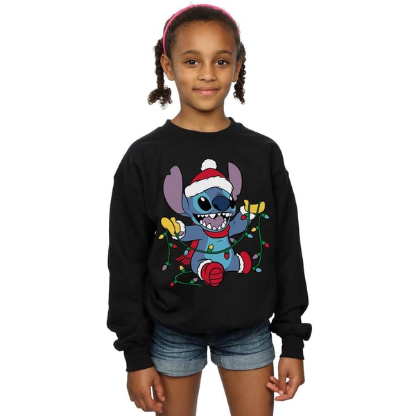 Disney Girls Lilo And Stitch Christmas Lights Sweatshirt