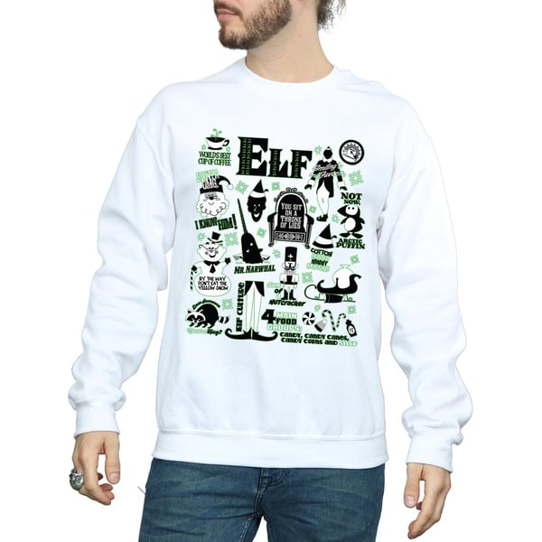 Elf Mens Infographic Poster Sweatshirt