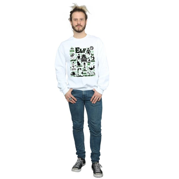 Elf Mens Infographic Poster Sweatshirt