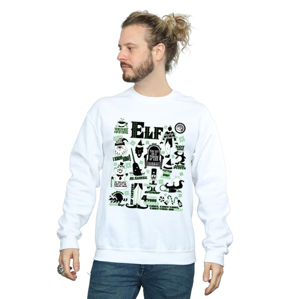 Elf Mens Infographic Poster Sweatshirt
