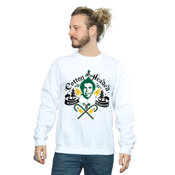 Elf Mens Headed Ninny Muggins Sweatshirt