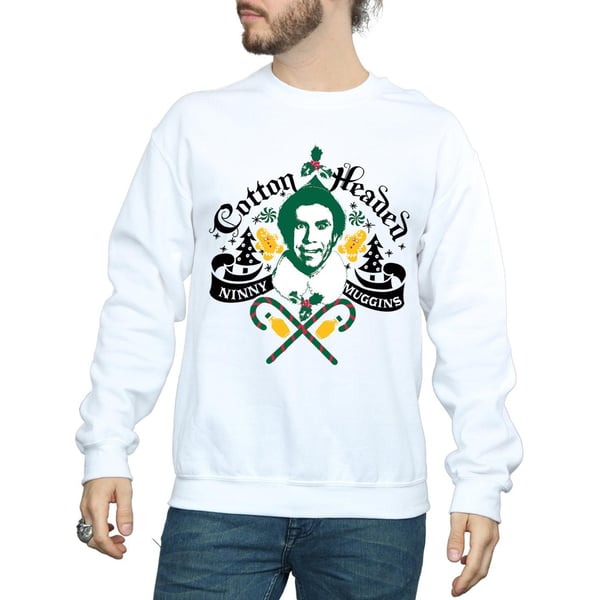 Elf Mens Headed Ninny Muggins Sweatshirt