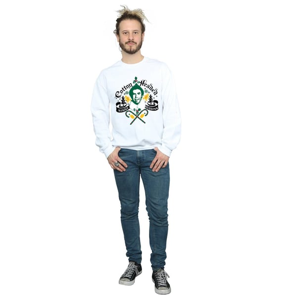 Elf Mens Headed Ninny Muggins Sweatshirt