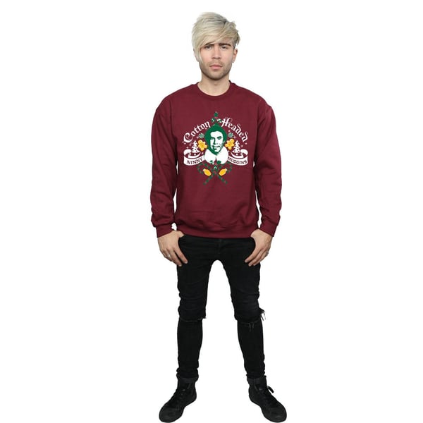 Elf Mens Headed Ninny Muggins Sweatshirt